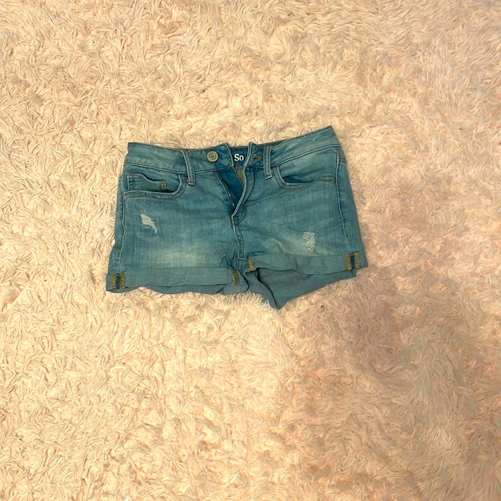 SO-Girls XS, Denim Jean Shorts- Low Rise